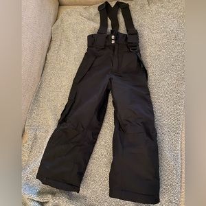Sport Essentials Youth Kids Black Ski Bib Snow Pants Overalls Suspenders Sz 4